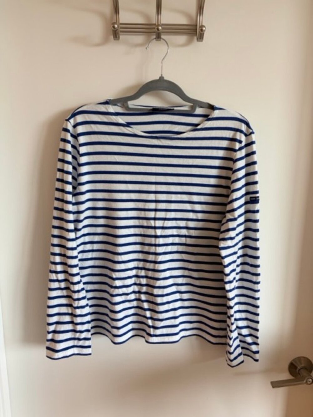 Saint James Striped Long Sleeve Shirt - Blue/White